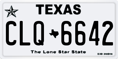 TX license plate CLQ6642