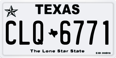 TX license plate CLQ6771