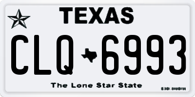 TX license plate CLQ6993