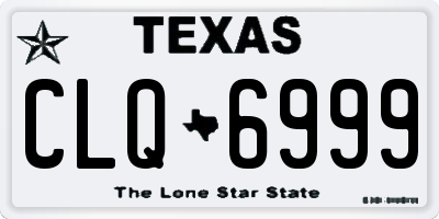 TX license plate CLQ6999