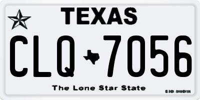 TX license plate CLQ7056