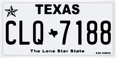 TX license plate CLQ7188