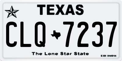 TX license plate CLQ7237