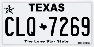 TX license plate CLQ7269
