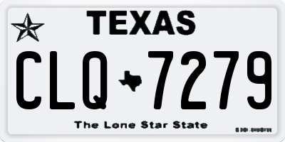 TX license plate CLQ7279