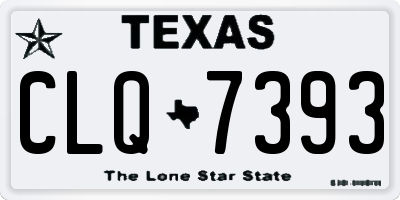 TX license plate CLQ7393