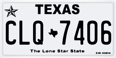 TX license plate CLQ7406