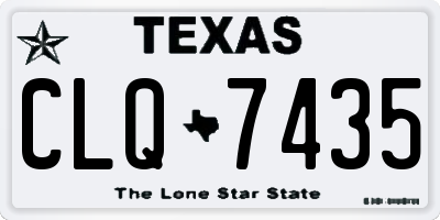 TX license plate CLQ7435