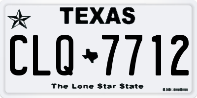 TX license plate CLQ7712