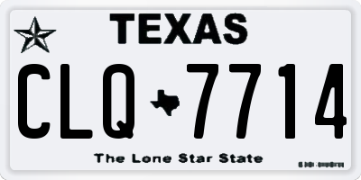TX license plate CLQ7714