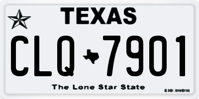 TX license plate CLQ7901