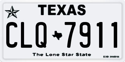 TX license plate CLQ7911