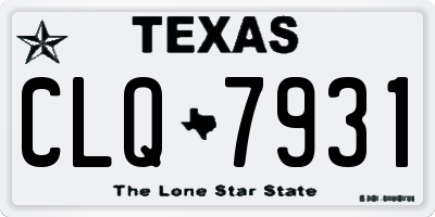 TX license plate CLQ7931