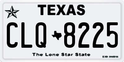TX license plate CLQ8225