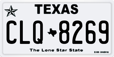 TX license plate CLQ8269