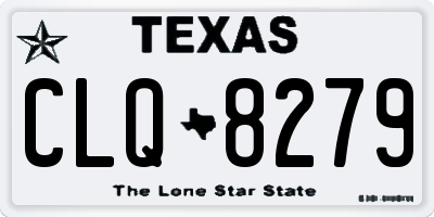 TX license plate CLQ8279