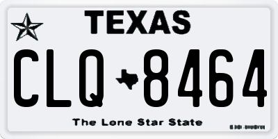 TX license plate CLQ8464