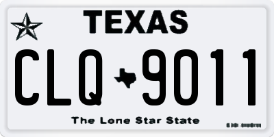 TX license plate CLQ9011