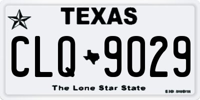 TX license plate CLQ9029
