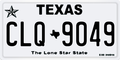 TX license plate CLQ9049