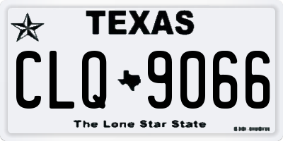 TX license plate CLQ9066