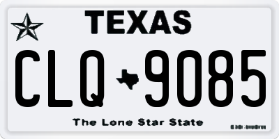 TX license plate CLQ9085
