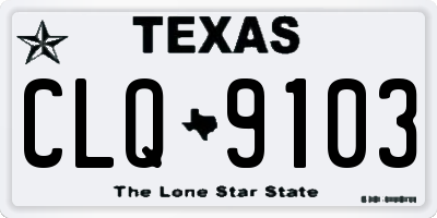 TX license plate CLQ9103
