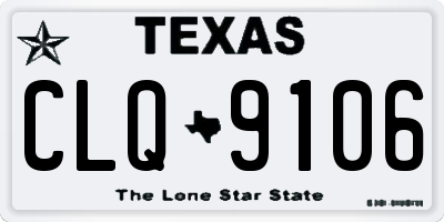 TX license plate CLQ9106