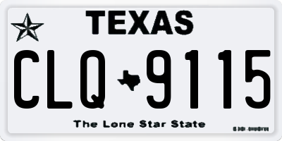 TX license plate CLQ9115