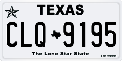 TX license plate CLQ9195