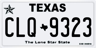 TX license plate CLQ9323