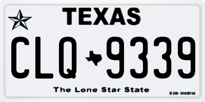 TX license plate CLQ9339