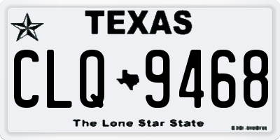 TX license plate CLQ9468