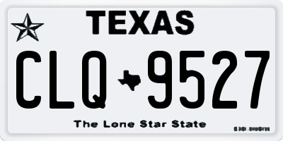 TX license plate CLQ9527