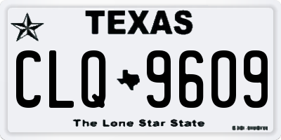 TX license plate CLQ9609