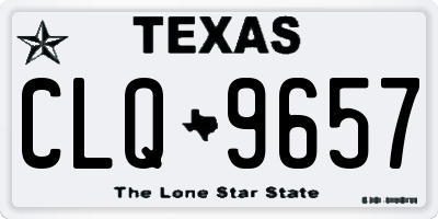 TX license plate CLQ9657