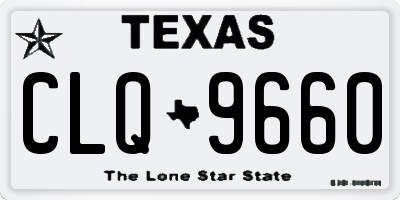 TX license plate CLQ9660