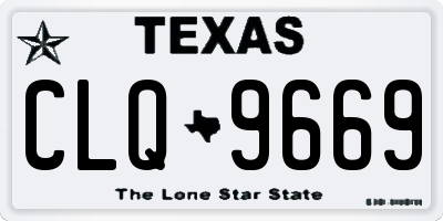 TX license plate CLQ9669