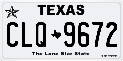 TX license plate CLQ9672