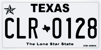 TX license plate CLR0128