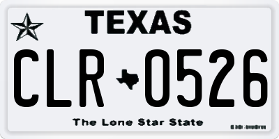 TX license plate CLR0526