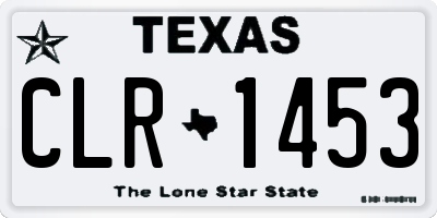 TX license plate CLR1453