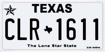 TX license plate CLR1611