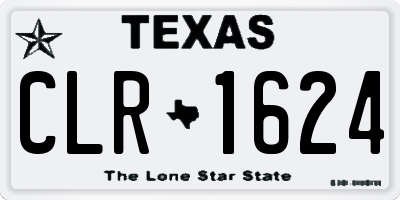 TX license plate CLR1624