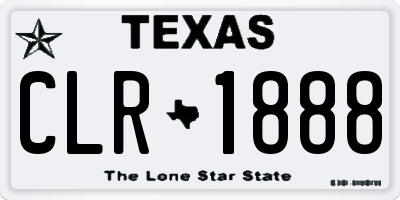 TX license plate CLR1888