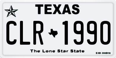 TX license plate CLR1990
