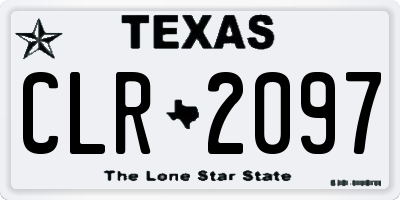 TX license plate CLR2097