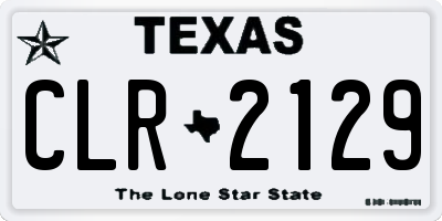TX license plate CLR2129