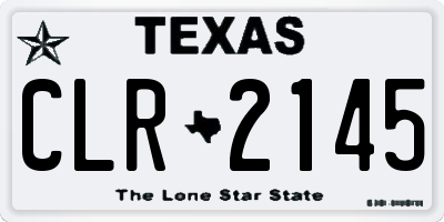 TX license plate CLR2145