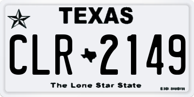 TX license plate CLR2149